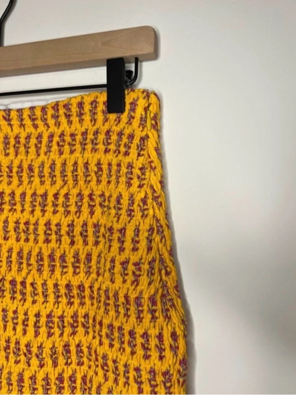J.Crew Sunny Block Print Midi Skirt NWT Size 2 Boho Summer Yellow Cotton - Picture 3 of 8